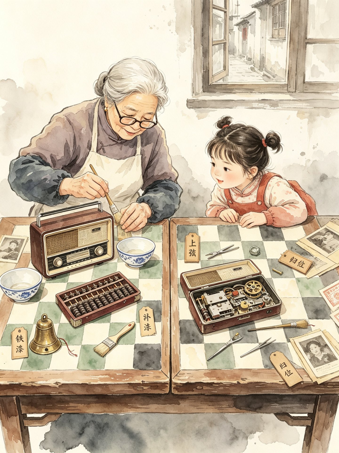 奶奶与孙女